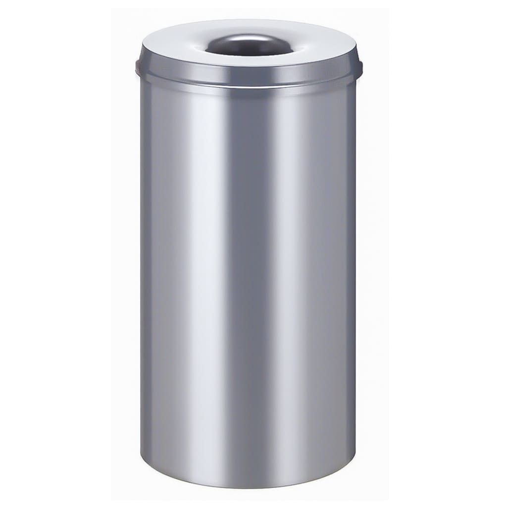 V-part v-part poubelle auto-extinguible 50 l argent