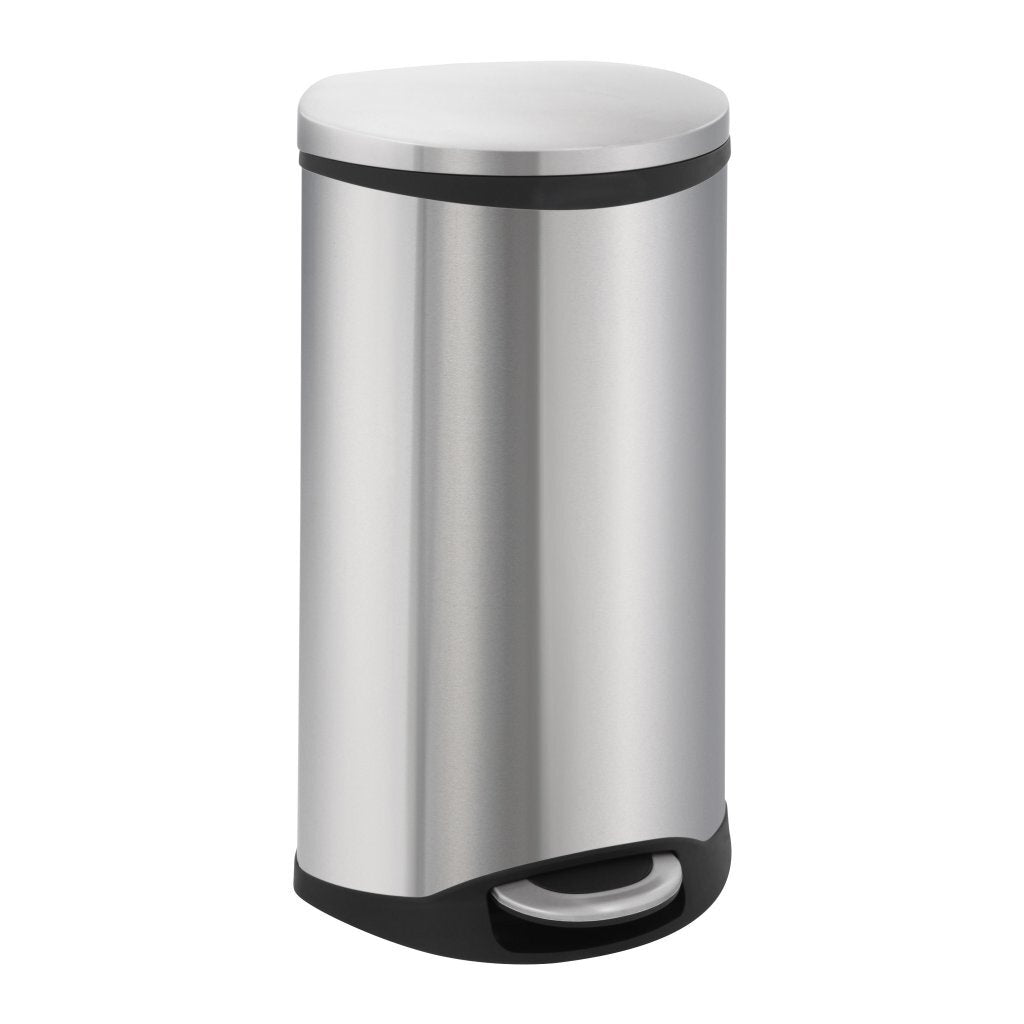Eko eko shell bin poubelle à pédale 30l acier inoxydable mat