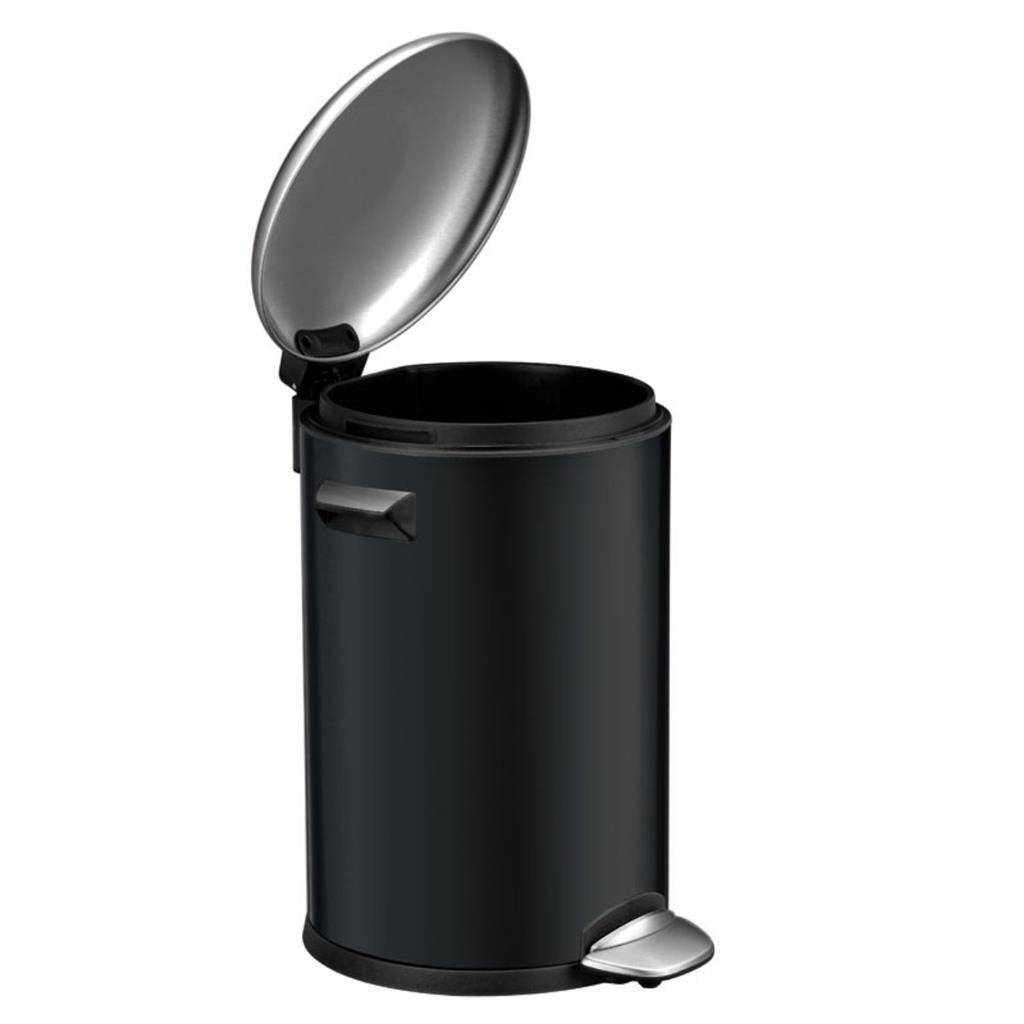 Eko vepa bins belle deluxe poubelle à pédale 3l noir argent