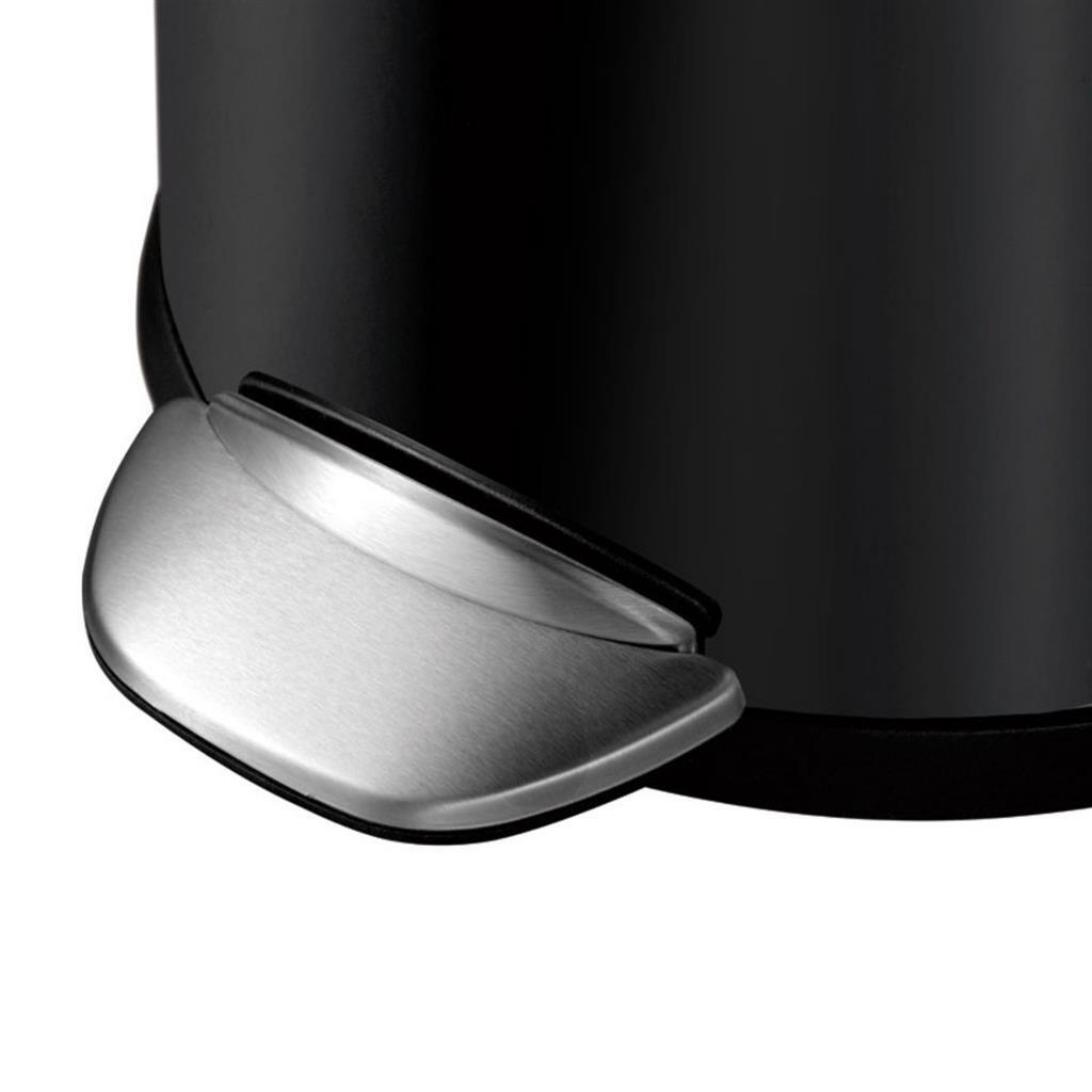 Eko vepa bins belle deluxe poubelle à pédale 3l noir argent
