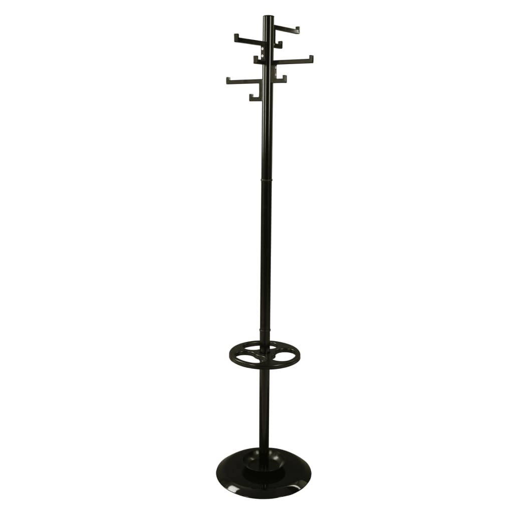 V-part porte-manteau v-part sur pied avec 8 crochets porcelaine 178 cm noir