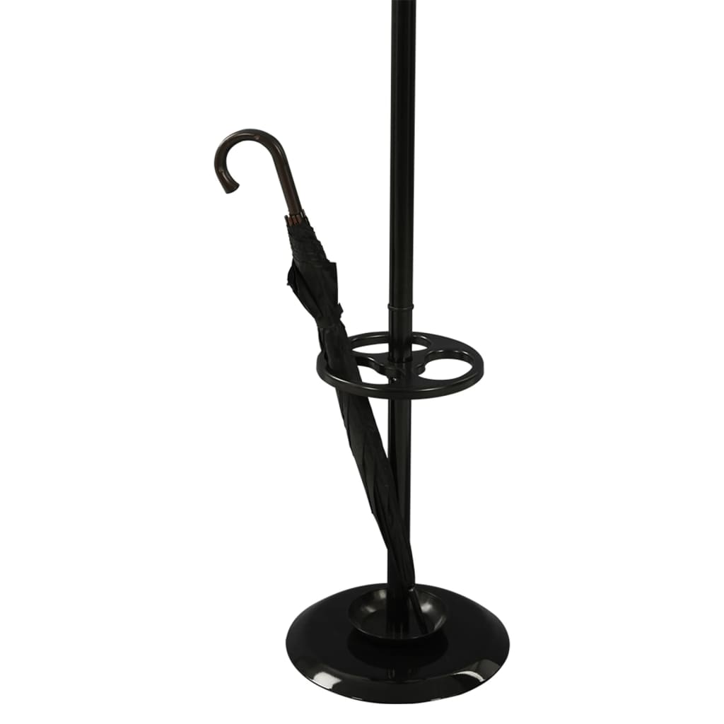 V-part porte-manteau v-part sur pied avec 8 crochets porcelaine 178 cm noir