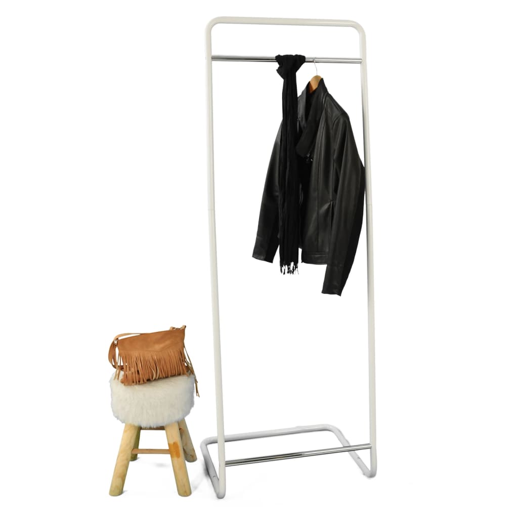 Portant à vêtements en V blanc