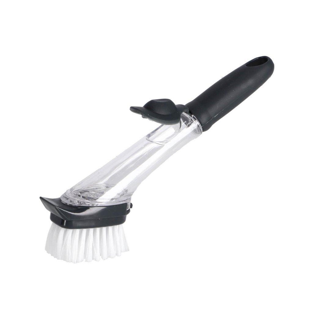 No brand aqua laser brosse à vaisselle avec distributeur + éponge à récurer noir et blanc