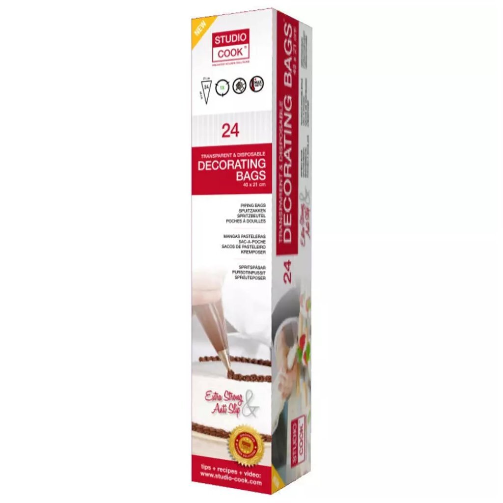 Poches à douille jetables décoration Basic Studio Cook 24 pièces