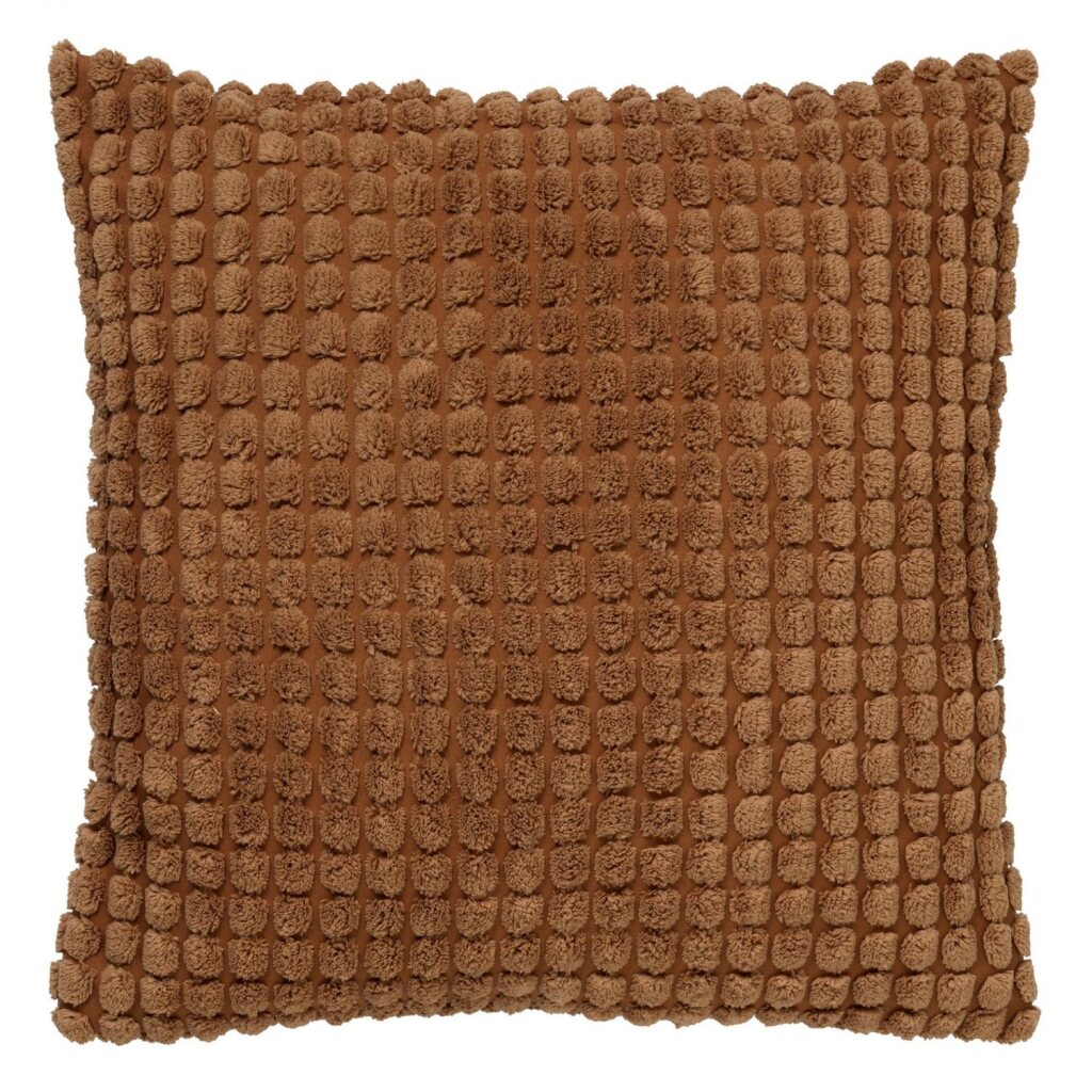 Coussin déco hollandais Rome 45x45 cm marron tabac
