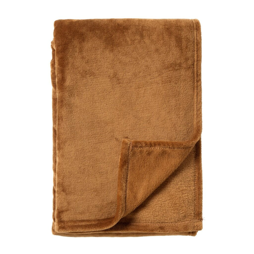 Plaid déco hollandais Harvey 150x200 cm marron tabac