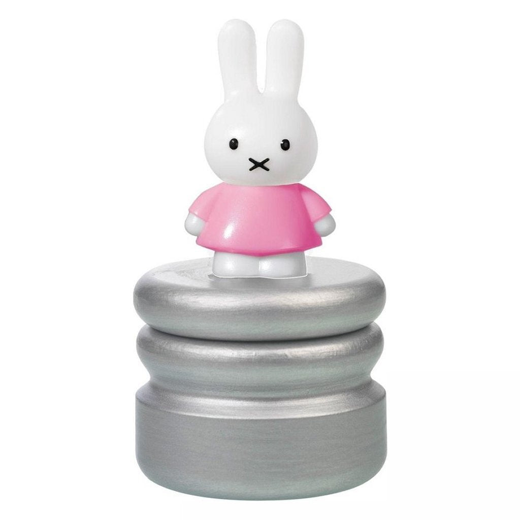 Boîte à dents de bébé en bois Miffy rose argent