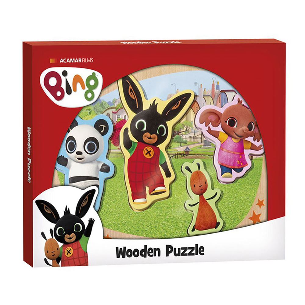 Bambolino bing puzzle en bois avec grandes figures - jouets éducatifs apprendre à puzzler - jouets