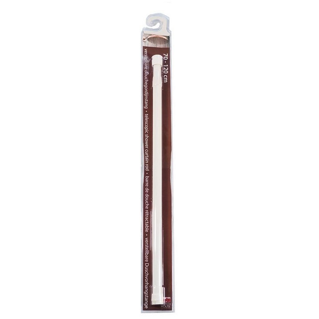 Tringle de douche maison hollandaise 70 à 120 cm blanc | 2 pièces