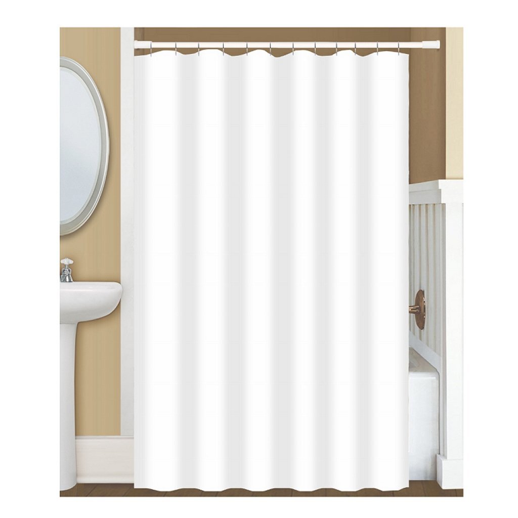 Rideau de douche antifongique Dutch House + anneaux de douche blanc 180x200 cm