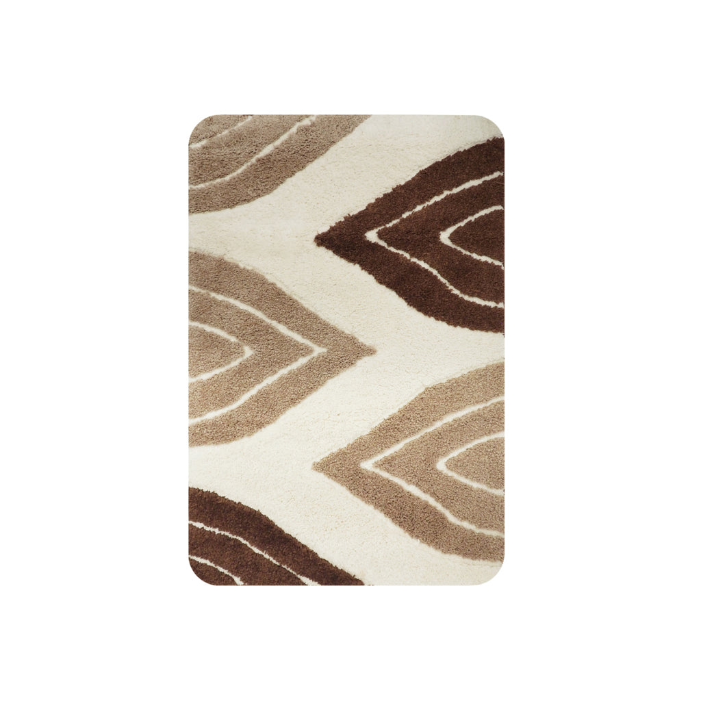 Tapis de bain maison hollandaise paris 60x90 cm marron