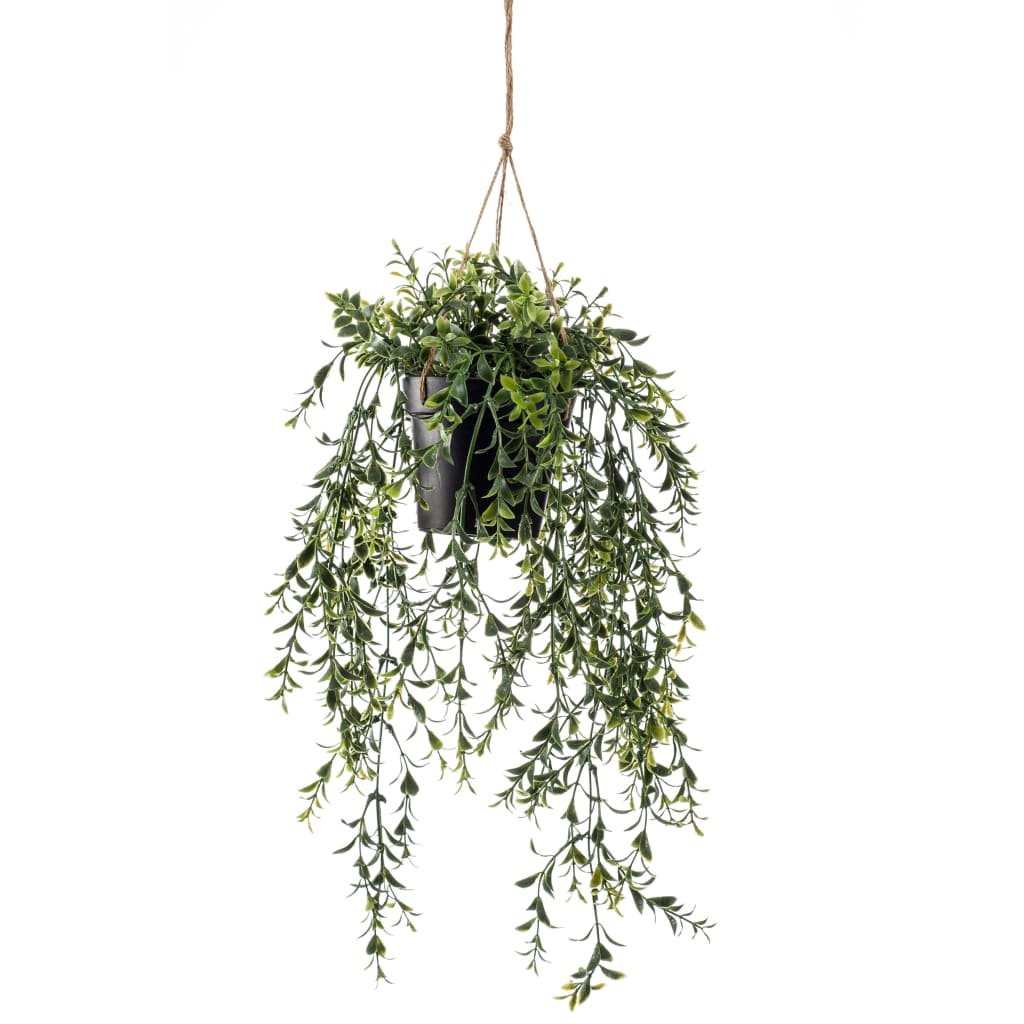 Plante d'art émeraude suspendue dans le pot buxe 50 cm