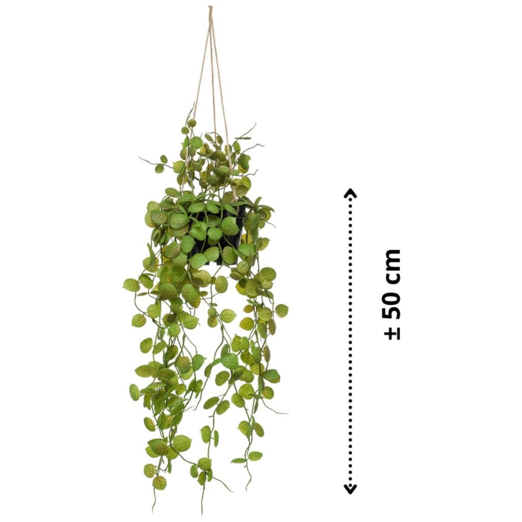 Plante artificielle émeraude suspendue dans une plante de lanterne en pot 50 cm