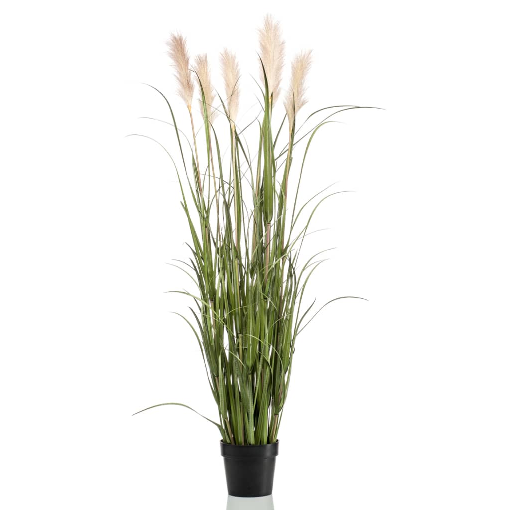 Plant artificiel émeraude dans l'herbe de pampas en pot 160 cm