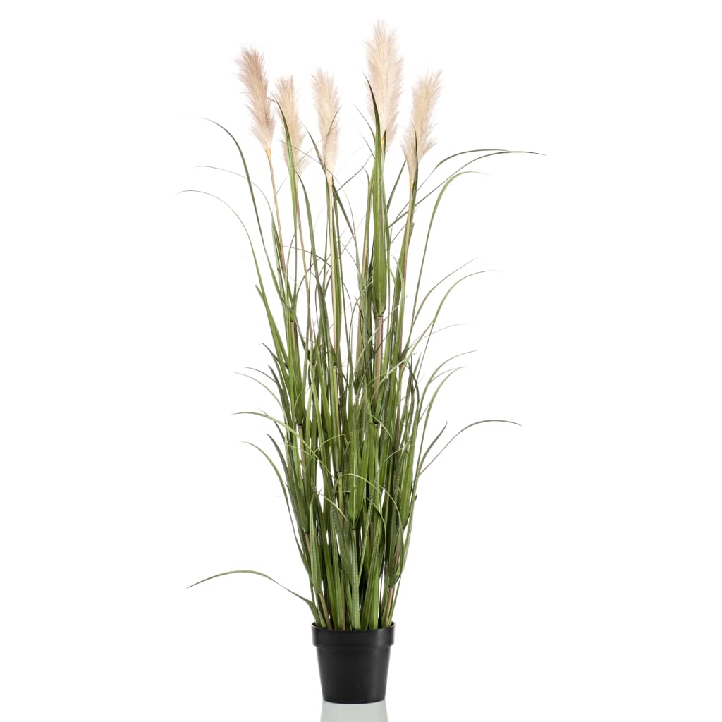 Plant artificiel émeraude dans l'herbe de pampas en pot 160 cm