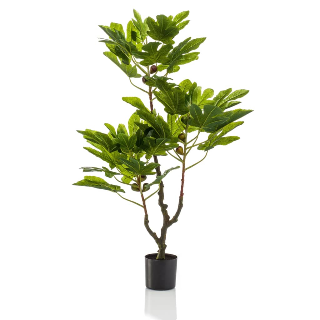 Plant artificiel émeraude dans un pot de figuier avec des fruits 95 cm