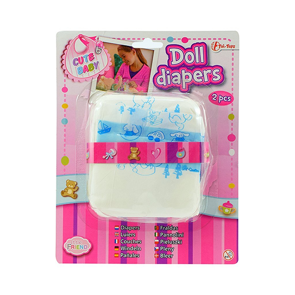 Couches mignonnes pour poupée bébé 2 pièces