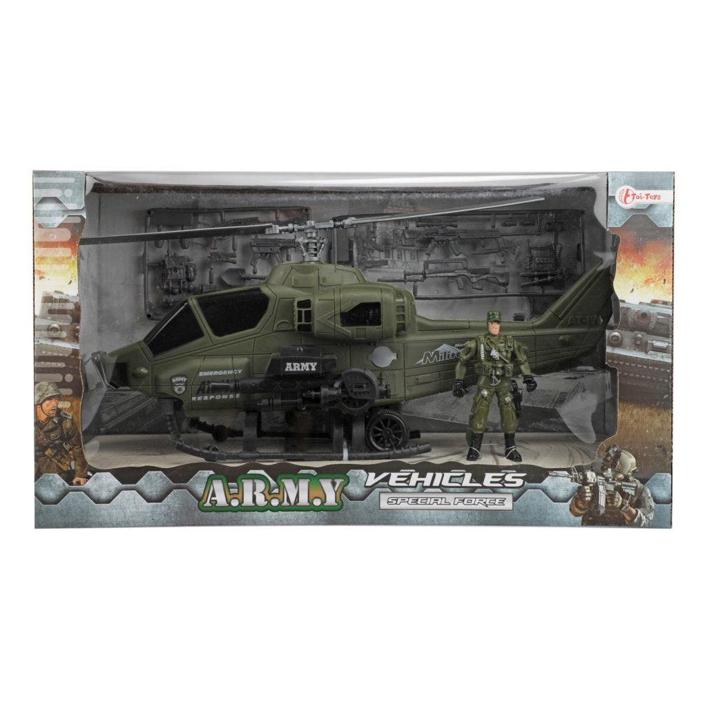 Véhicule militaire de l'armée + soldat et accessoires différents modèles