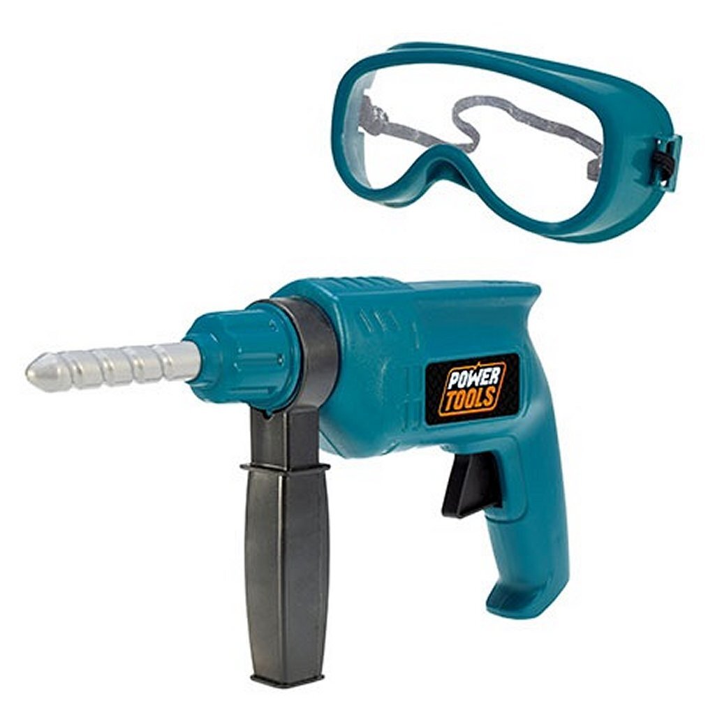 TOI-TOYS Power Tools Percez avec des lunettes de sécurité