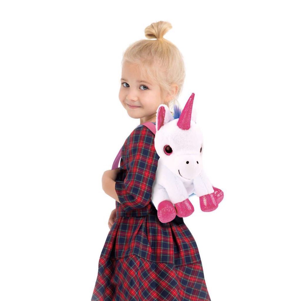 Toi-toys sac à dos peluche licorne 30 cm