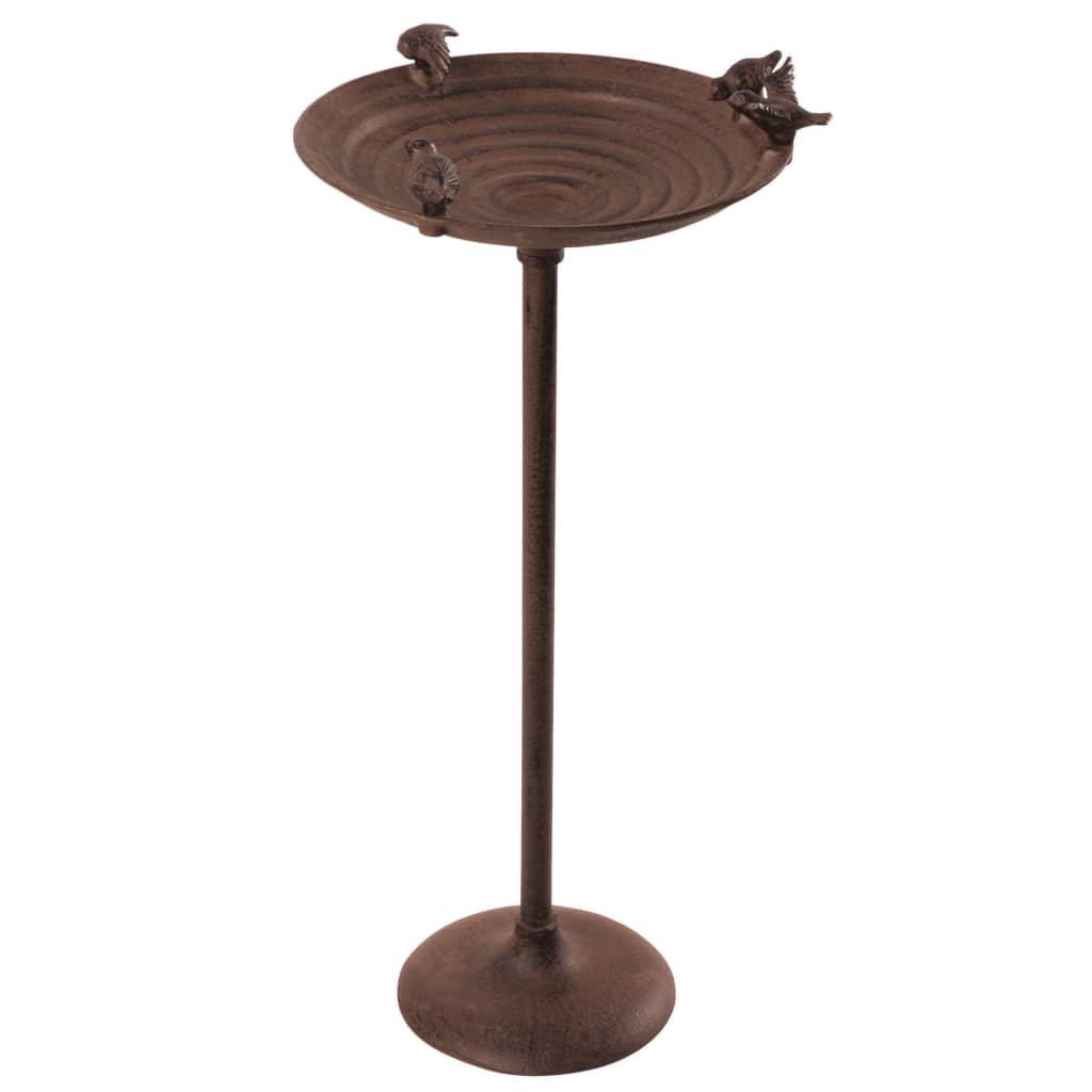 Baignoire d'oiseau de design Esschert sur la fonte des poteaux