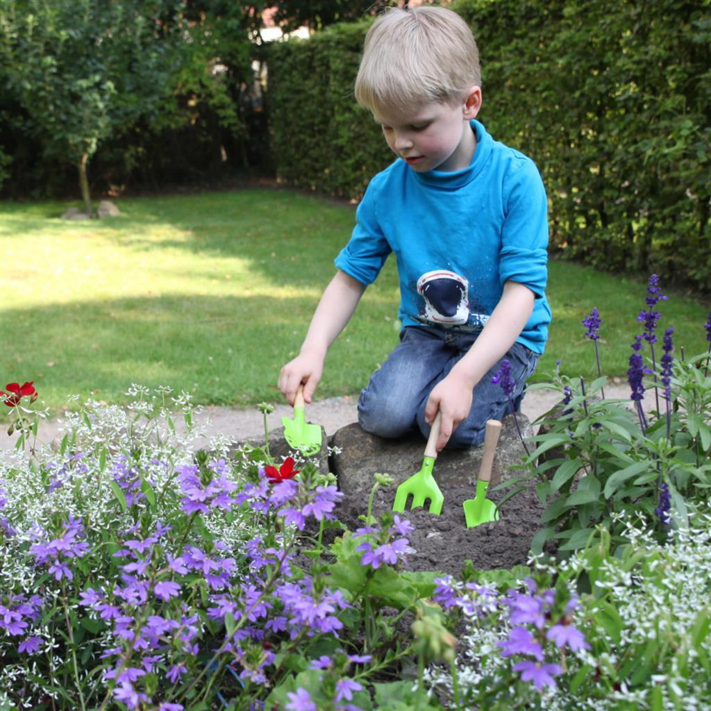 Esschert Design Esschert Design Outils de jardin pour enfants 3 pièces Vert