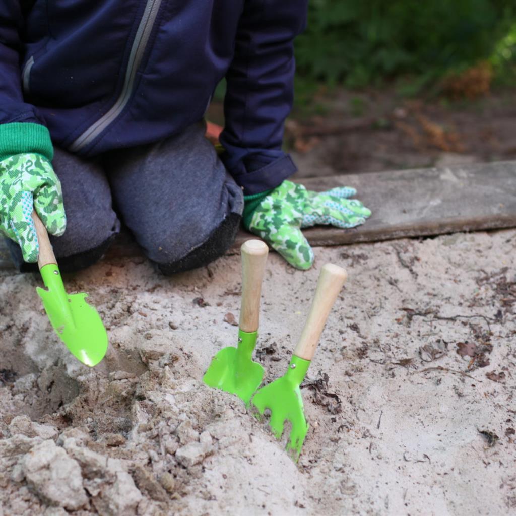 Esschert Design Esschert Design Outils de jardin pour enfants 3 pièces Vert