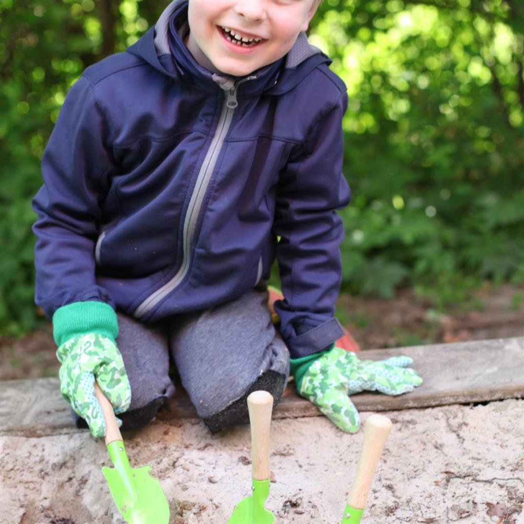 Esschert Design Esschert Design Outils de jardin pour enfants 3 pièces Vert