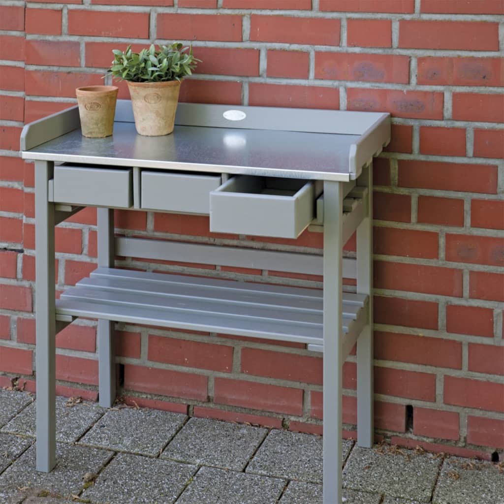 Esschert Design Garden Work Table Grey CF29G