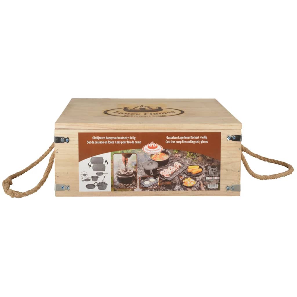 Esschert Design Camp Fire Cooking Set 7 pièces Zwartff240