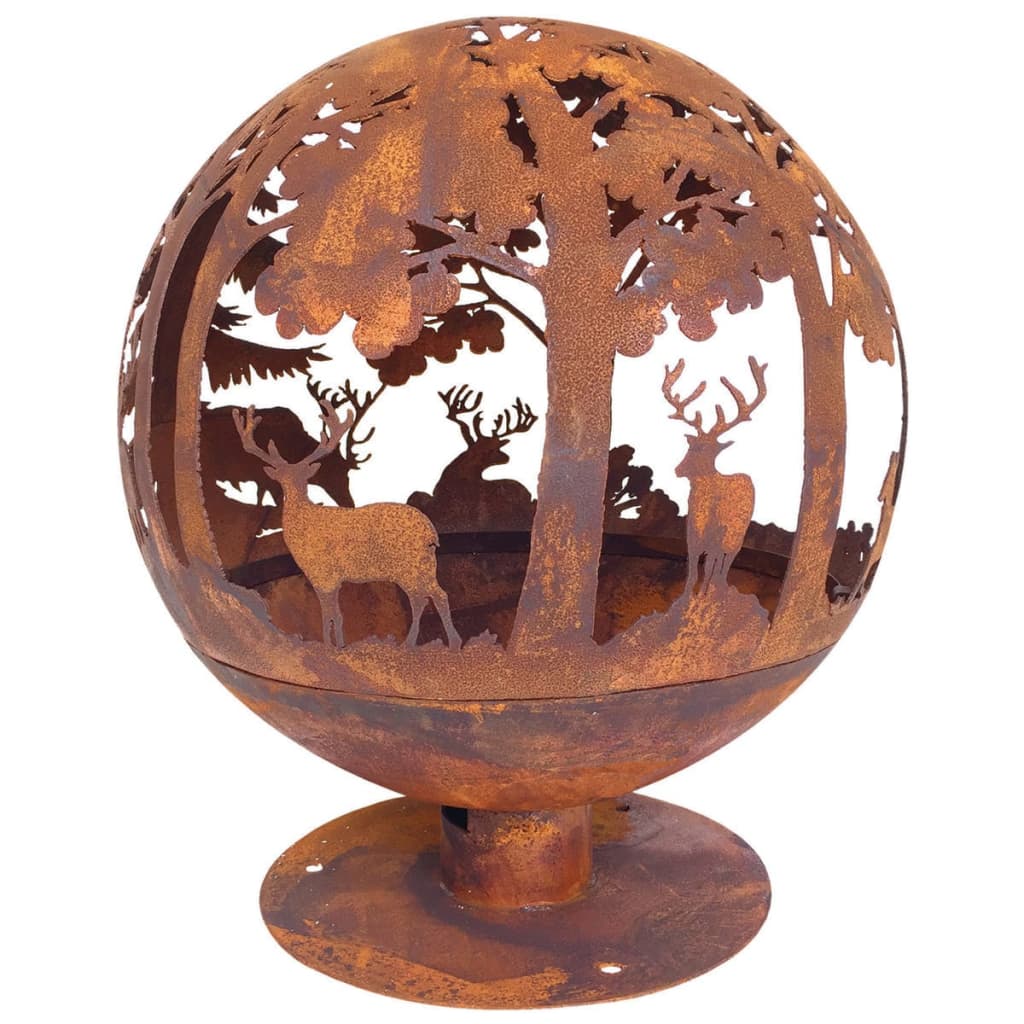 Esschert Design Esschert Design Fire Bowl Laser Cut 57,5 x 57,5 x 66 cm Rust FF261