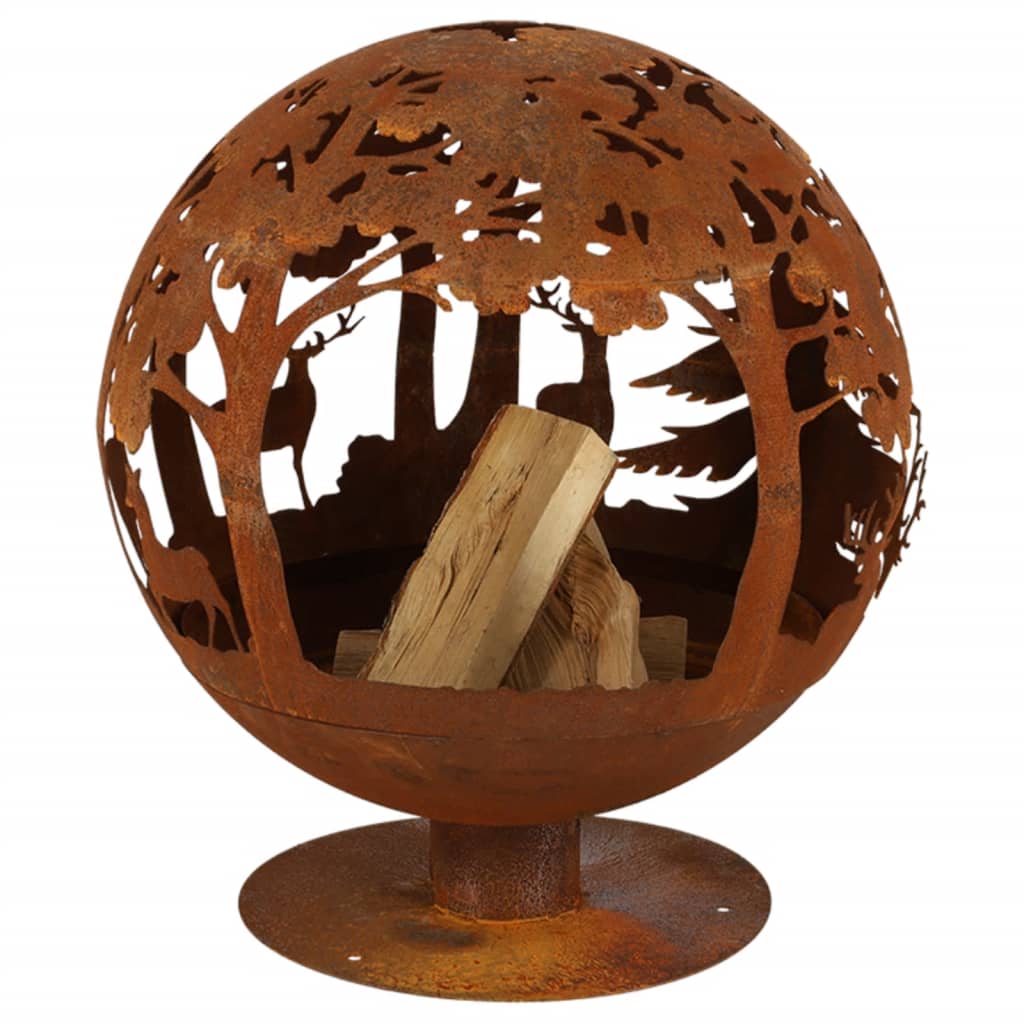 Esschert Design Esschert Design Fire Bowl Laser Cut 57,5 x 57,5 x 66 cm Rust FF261
