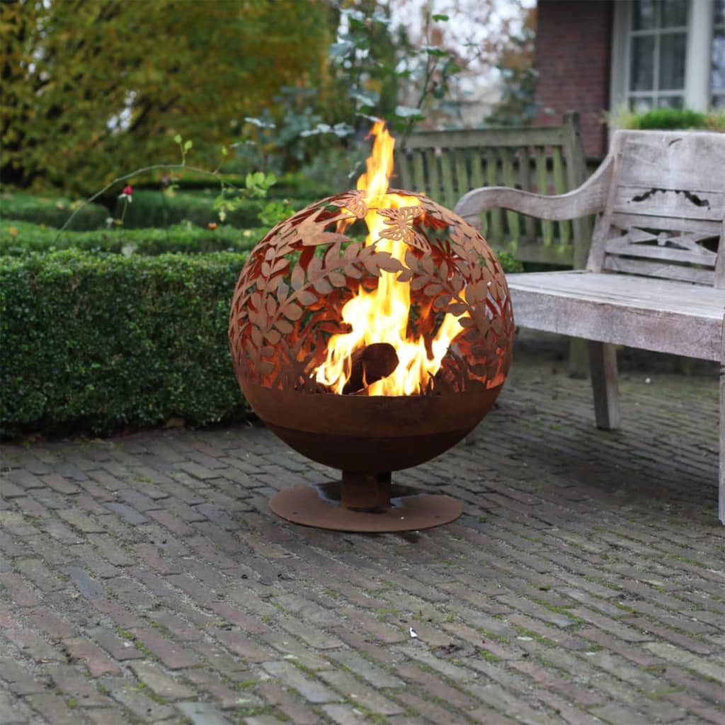 ESSCHERT DESIGN FIRE KORF laser fleurs en métal