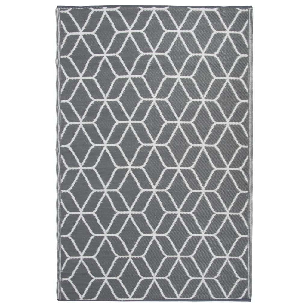 Rapis extérieur design Esschert 180x121 cm Gris et blanc OC25
