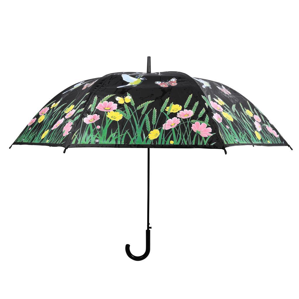 Esschert design parapluie à changement de couleur oiseau