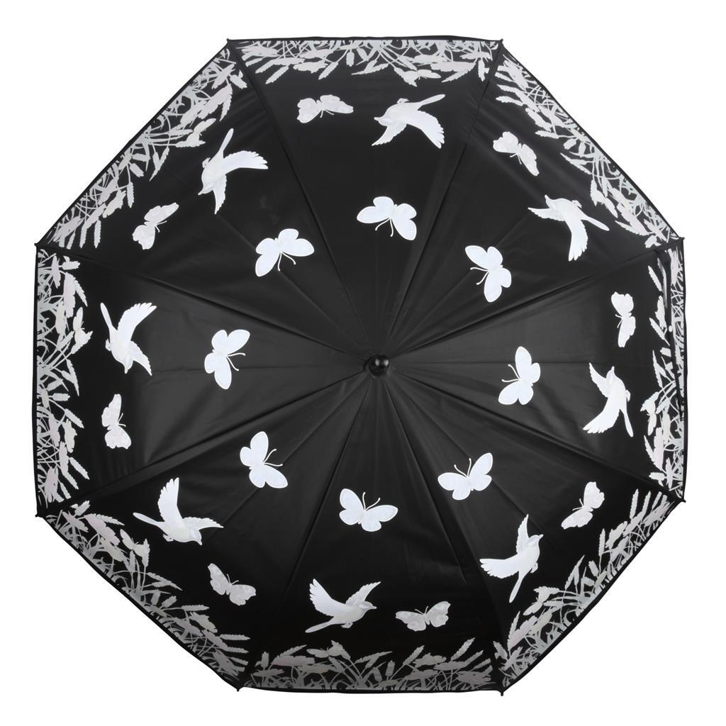 Esschert design parapluie à changement de couleur oiseau