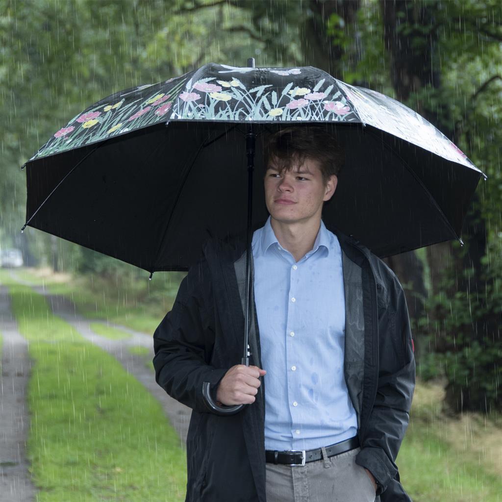 Esschert design parapluie à changement de couleur oiseau