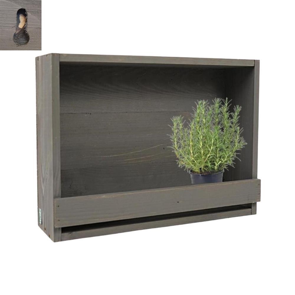 Esschert cache-pot en bois design 12,3x39,1x28,9 cm gris