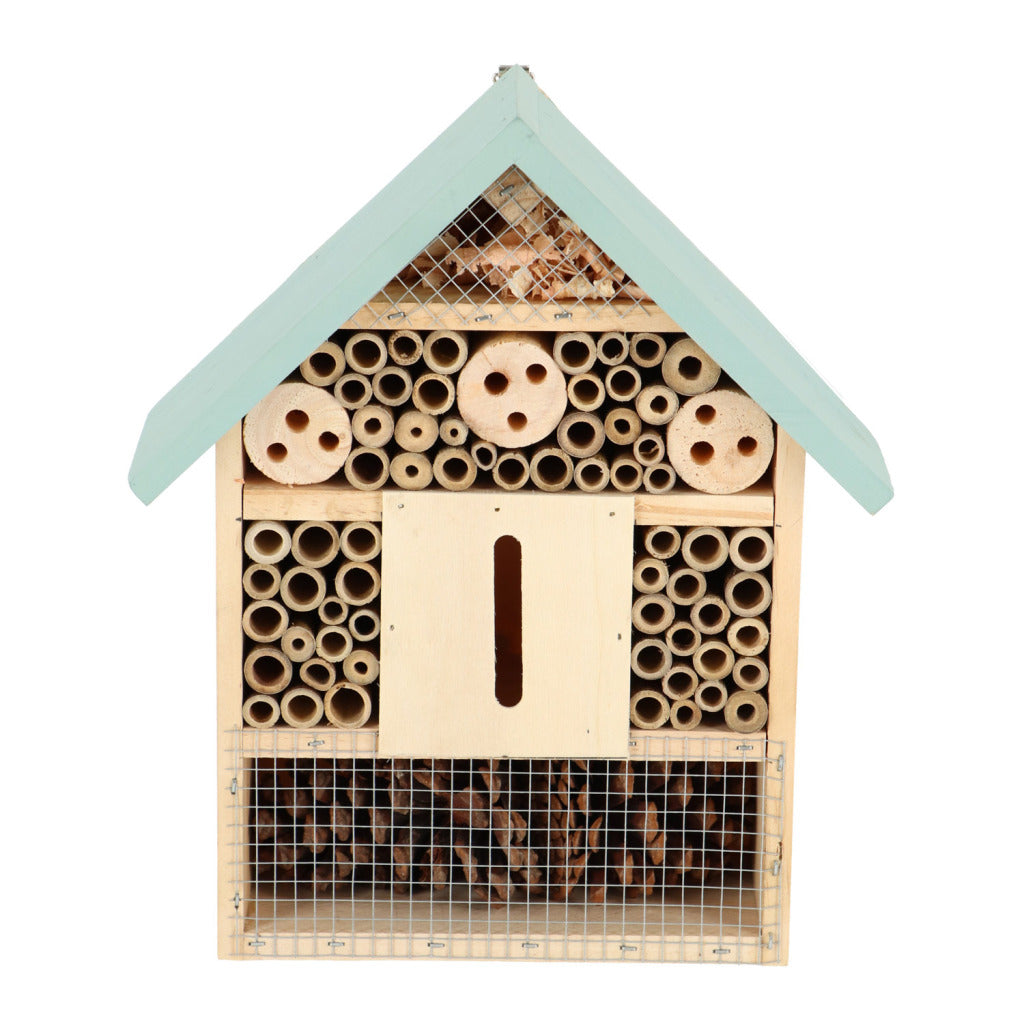 Esschert hôtel à insectes en bois design 10x24x29 cm vert menthe naturel