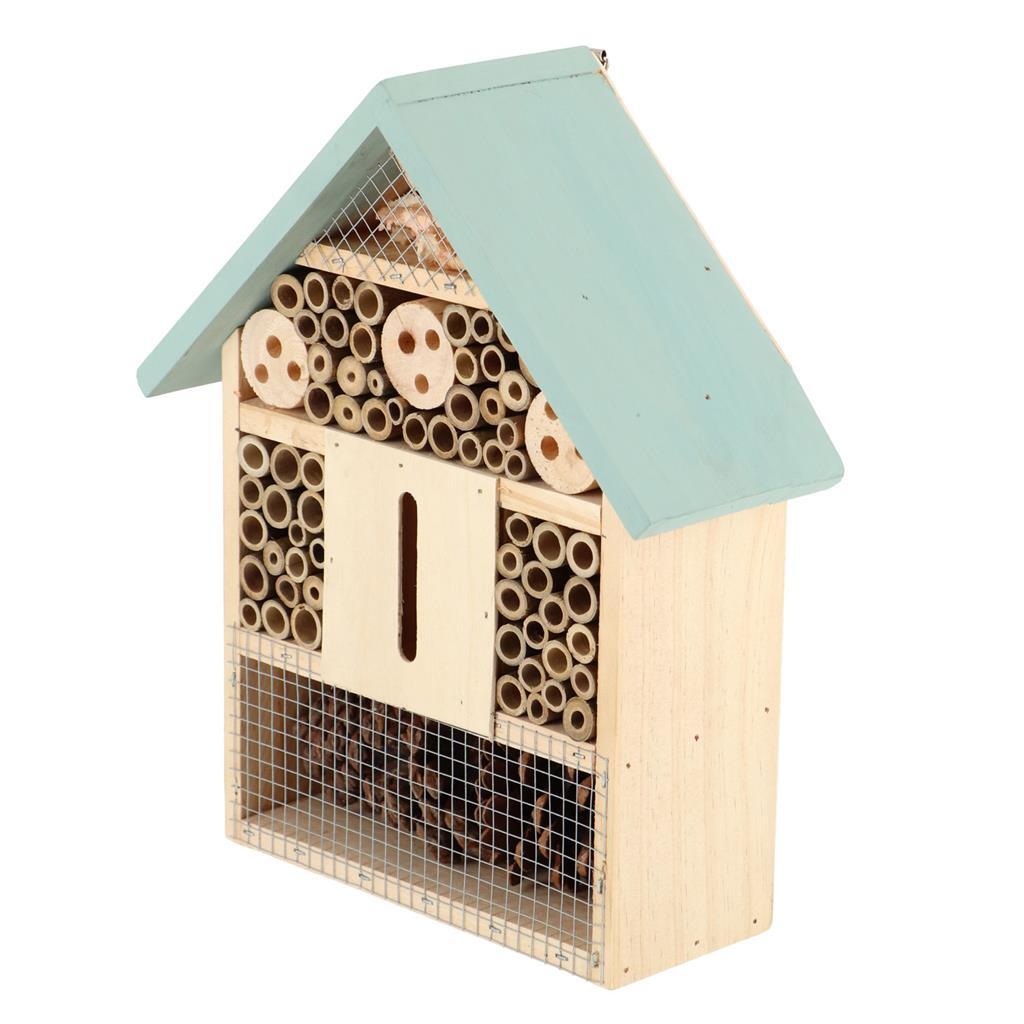 Esschert hôtel à insectes en bois design 10x24x29 cm vert menthe naturel