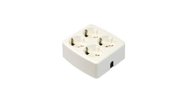 Vb 61295 prise de table 4 voies + ra sans cordon vissable blanc