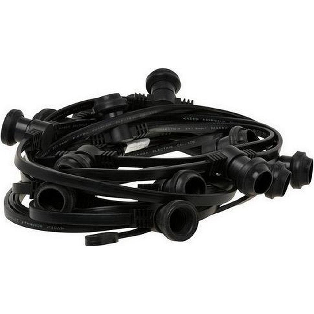 Câble à broches étanche Basic Simply Design P10 avec 15 raccords 10 m noir