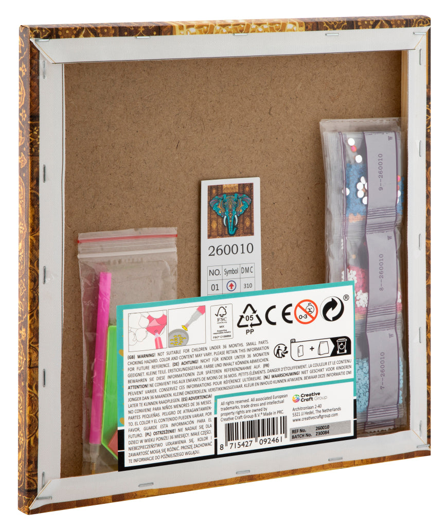 Peinture diamant Grafix sur toile éléphant
