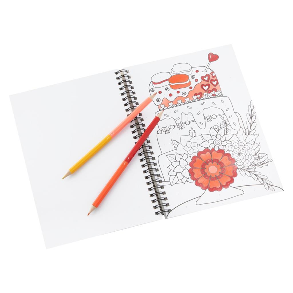 Livre de coloriage Grafix couleur par numéro avec crayons de couleur.