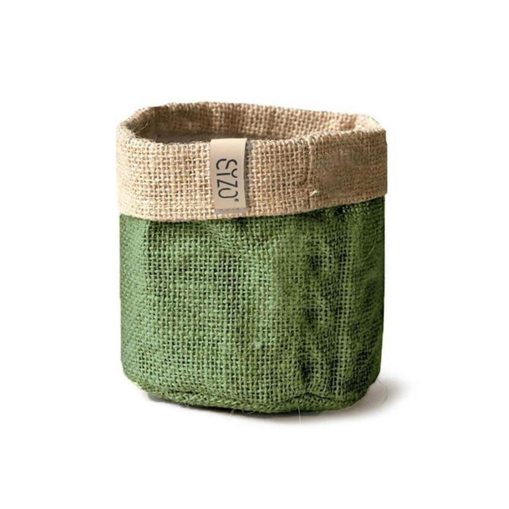 Sizo Sizo Sac à Plantes en Jute Imperméable 13 cm Vert Olive