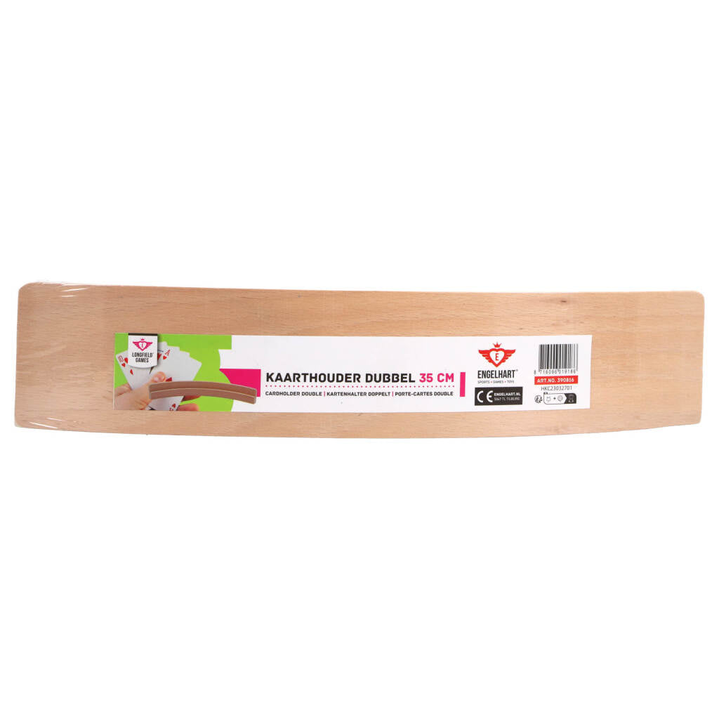 Porte-cartes double en bois Longfield 35 cm