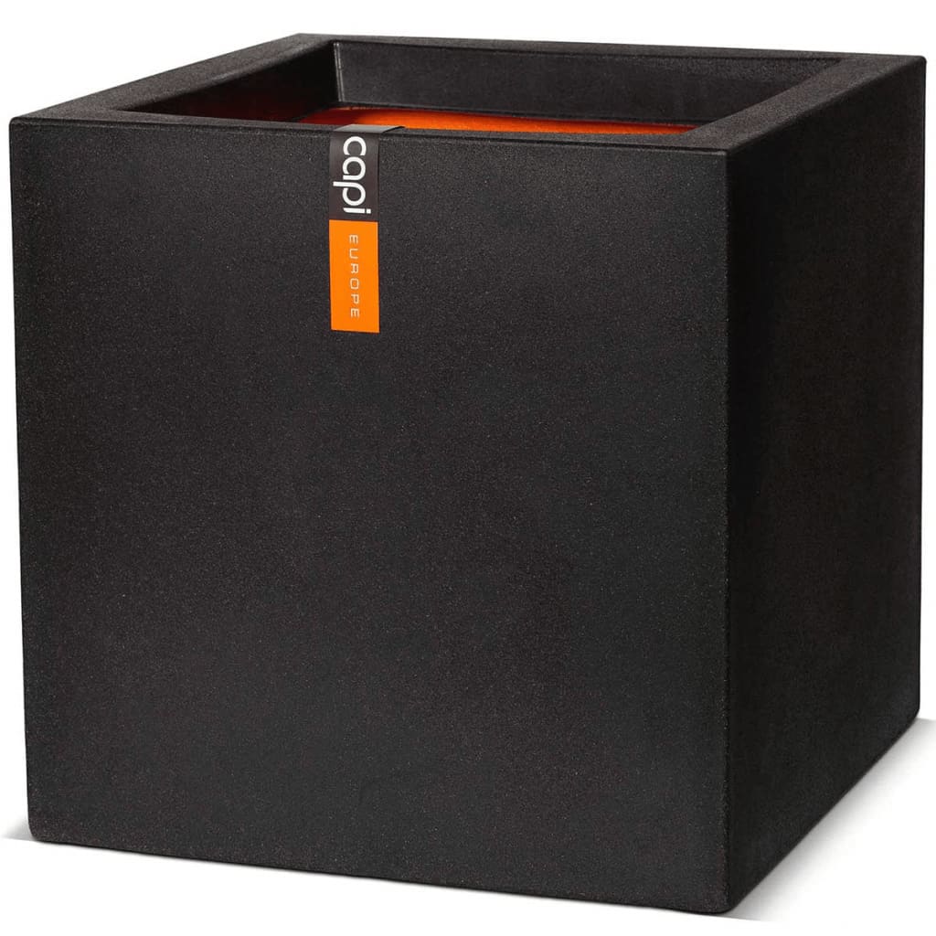 Capi Planter Urban lisse carré 30x30x30 cm Black KBL902