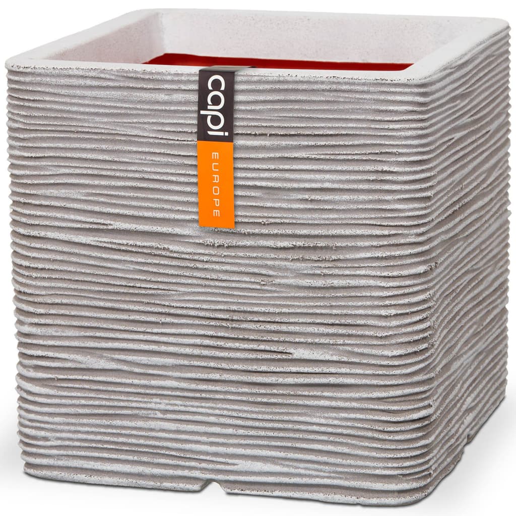Capi Planter Nature Rib Square 30x30 cm Kofi902 coloré ivoire