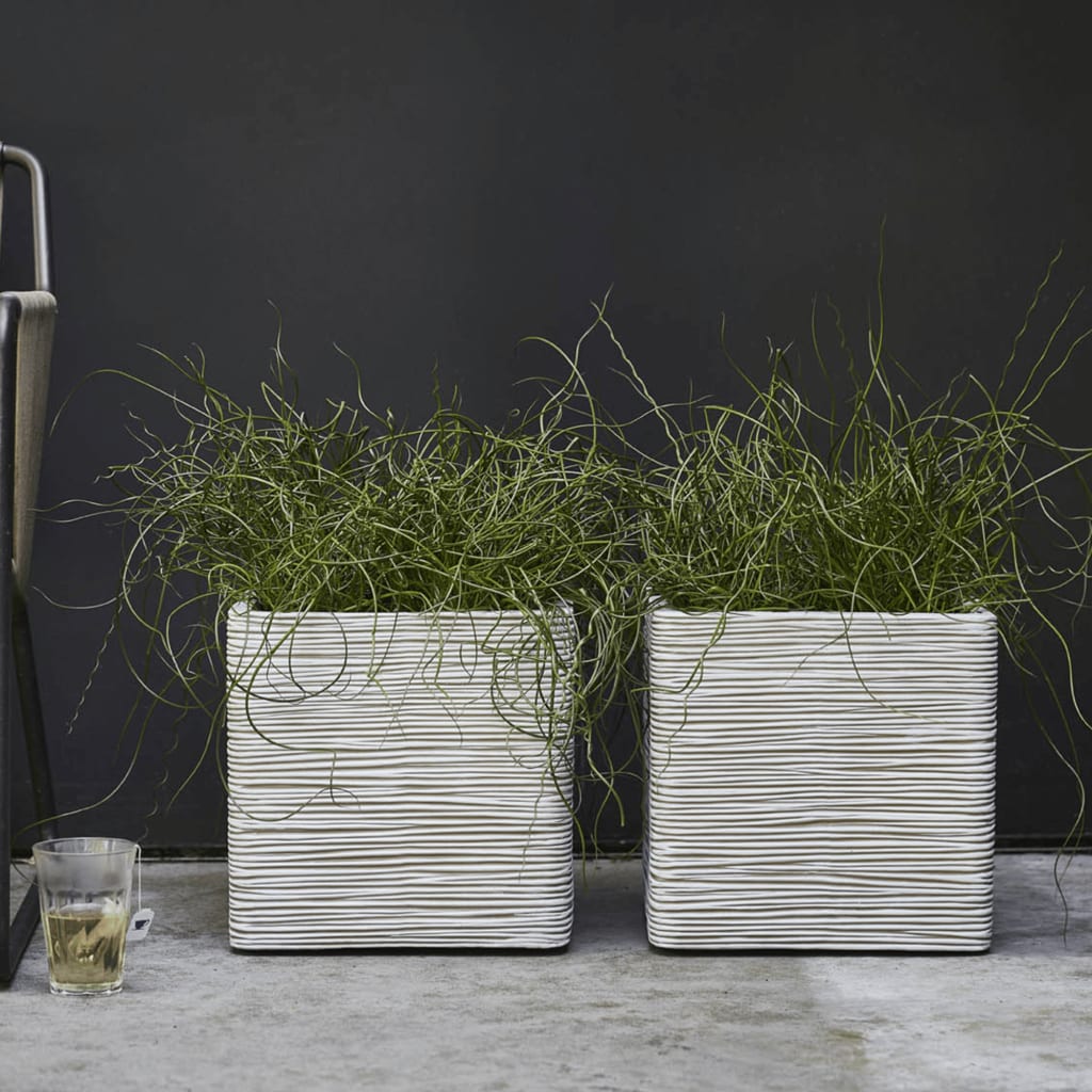 Capi Planter Nature Rib Square 30x30 cm Kofi902 coloré ivoire